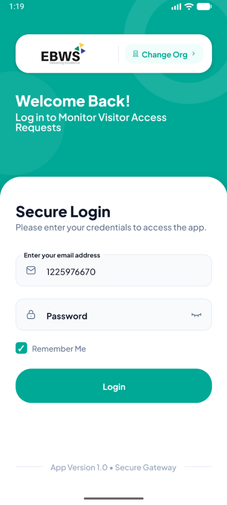Secure Gateway Login